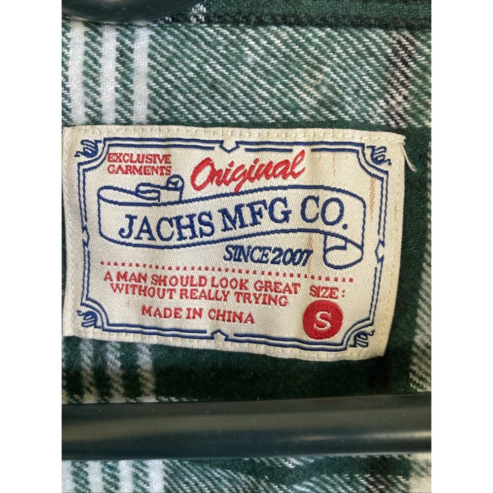 Jachs NY Girlfriend Plaid Flannel Shirt Dress Women’s Small Green White Tunic S - Picture 5 of 16